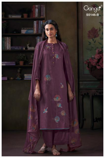 Ganga vedvika 5146 jaipur cotton dress materials wholesalers in mumbai